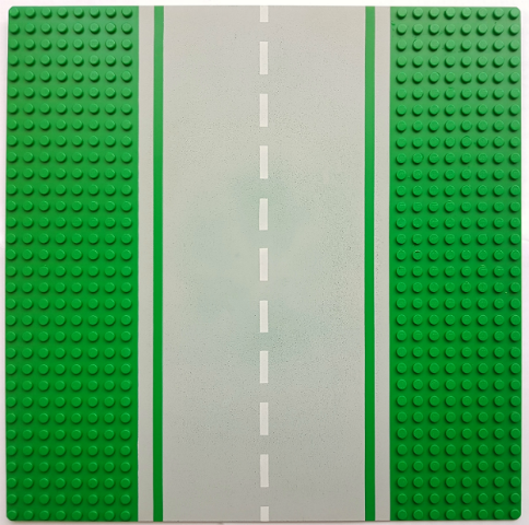 Baseplate, Road 32 x 32 8-Stud Straight with Road Pattern