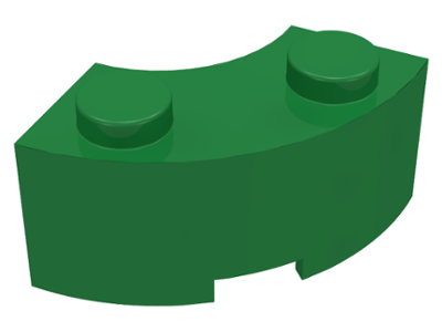 Brick, Round Corner 2 x 2 Macaroni with Stud Notch