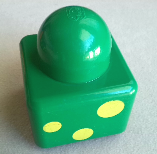 Primo Brick 1 x 1 with 3 Yellow Spots Pattern