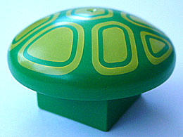 Duplo, Plant Mushroom, 2 x 2 Base with Yellow Shapes Pattern