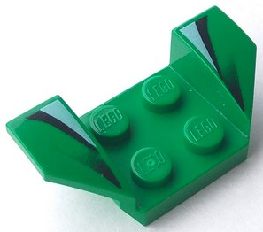 Vehicle, Mudguard 2 x 4 with Flared Wings with Black and White Stripes, Fade Pattern