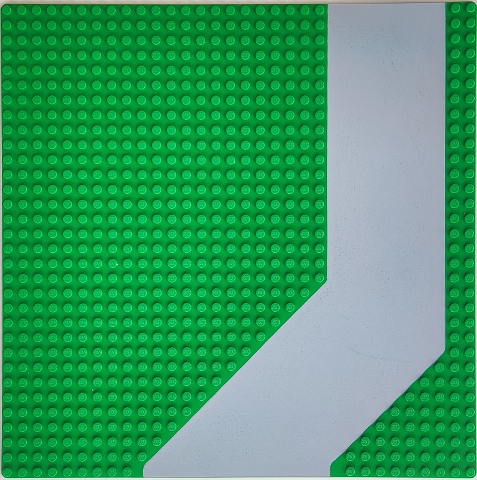 Baseplate, Road 32 x 32 with Light Gray Driveway Angled Pattern