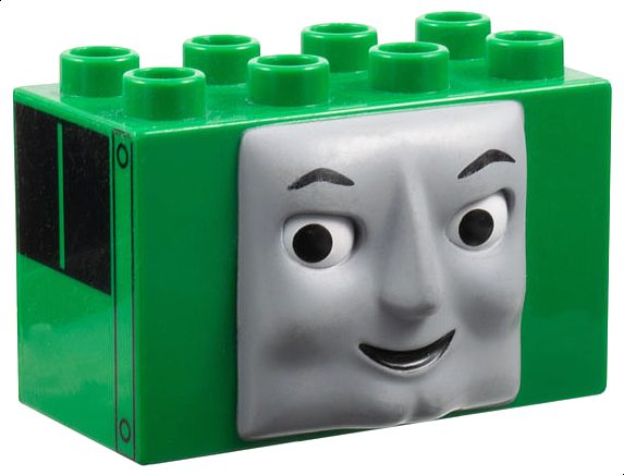 Duplo, Brick 2 x 4 x 2 Molded Face with Cranky Pattern