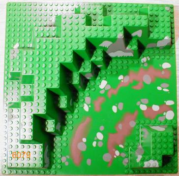 Baseplate, Raised 32 x 32 Canyon with Brown Dirt and Gray Rocks Pattern