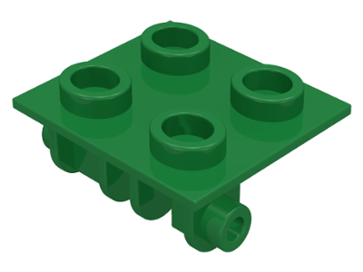 LEGO® Black Hinge Brick 2 x 2 Top Design ID 6134 