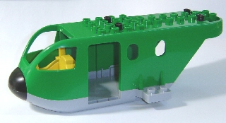 Duplo Airplane Cargo Fuselage with Light Bluish Gray Base