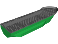LEGO  62791c01 GREEN 51 x 12 x 6 BOAT HULL BULGES AT SIDES SOME COLOUR LOSS 