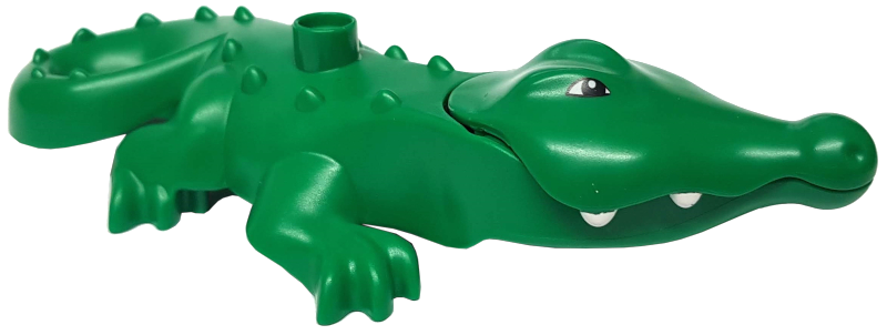 Duplo Alligator / Crocodile Large with and Wide Snout : 87963c01pb01 | BrickLink