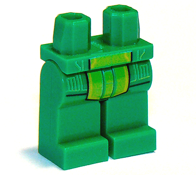 Hips and Legs with Lime Circuitry and Panel Pattern