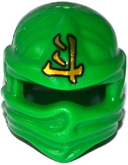 Minifigure, Headgear Ninjago Wrap Type 1 with Gold Ninjago Logogram 'Energy' Pattern