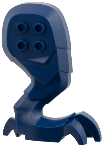 Large Figure Dragon Leg Right with Molded Black Rotation Joint Pin Pattern