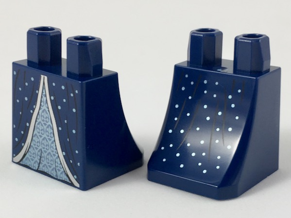 Lower Body, Skirt with Robe over Metallic Light Blue Dress, Silver Hem and Dots Pattern