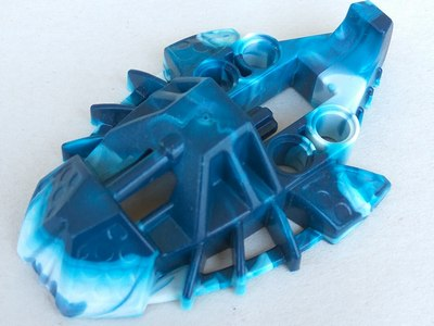 Bionicle Foot Toa Inika Elliptical with Marbled White Pattern
