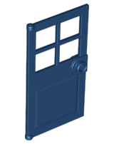 5 off LEGO door 1x4x6 BLUE  doors friends city - GREY door frame 