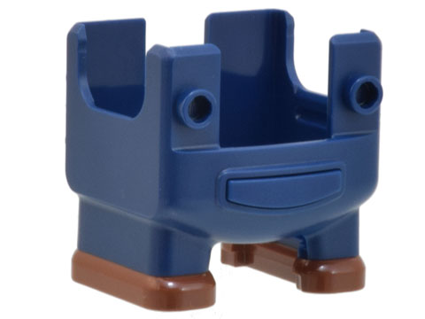 Large Figure Legs, Super Mario Luigi Overalls with Front Button with Molded Reddish Brown Shoes Pattern