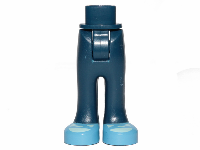 Mini Doll Hips and Trousers with Back Pockets with Medium Blue Shoes with Light Aqua Tongues Pattern - Thick Hinge