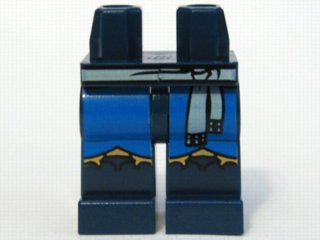 Hips and Legs with Blue and Gold Trim and White Sash Pattern