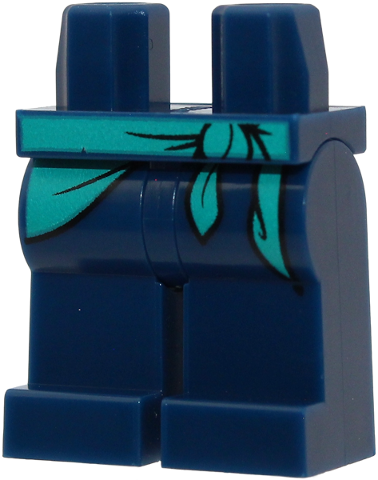 Hips and Legs with Dark Turquoise Sash Pattern
