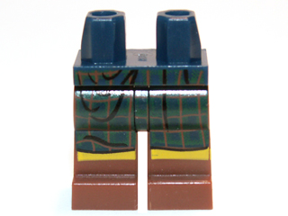 Hips and Reddish Brown Legs with Dark Green Tartan Kilt Pattern