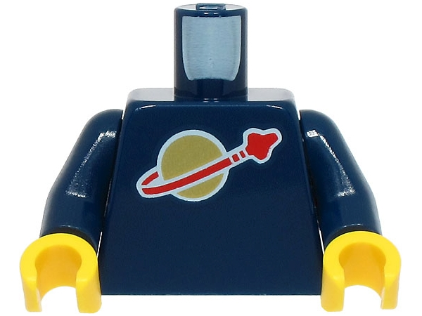 Torso with Classic Space Logo High on Torso Pattern, Inside with Ribs (second reissue) / Dark Blue Arms / Yellow Hands (BAM)