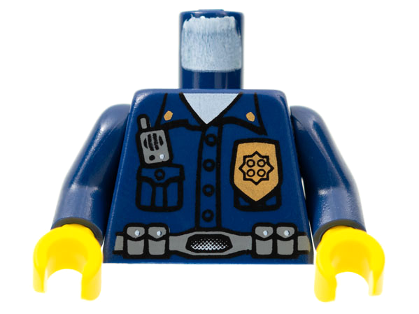 Lego Blue Arms Yellow Hands Body Part Pair Set of 2 Minifigure Parts Police City