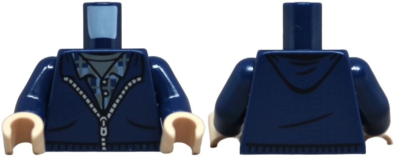 Figurka LEGO Modrá bunda s mikinou zepředu