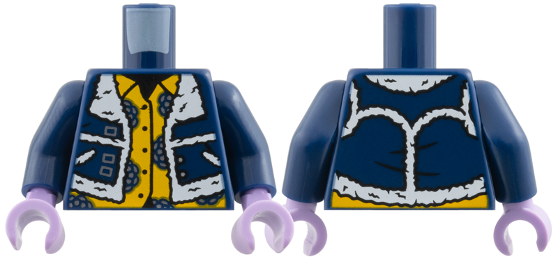 Dark blue coat torso, lavender hands