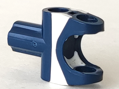 Technic, Axle Connector 2 x 3 with Ball Joint Socket and Axle Socket with Molded White Rubber Insert Pattern