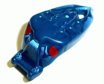 Minifigure, Head, Modified Bionicle Barraki Mantax with Red Eyes and Light Blue Pattern