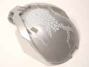 Bionicle Bohrok Windscreen 4 x 5 x 7 with White Scales and Kohrak-Kal Logo Pattern