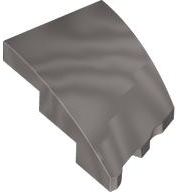 Wedge 3 x 2 Left No Studs in Metallic Silver