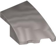 Wedge 3 x 2 Right No Studs in Metallic Silver