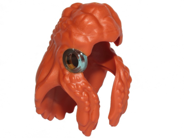 Minifigure, Hair Female Long Wavy with Braids with Molded Hard Plastic Trans-Light Blue Ring Pattern - Flexible Rubber