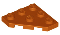 LEGO Lot of 4 Dark Blue 3x3 Cut Corner Plates
