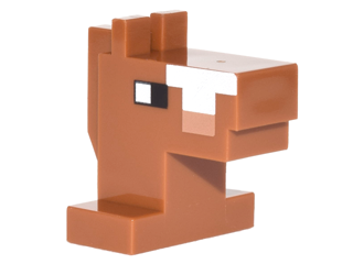 Creature Head Pixelated Horse with Eyes and Top of Nose Pattern (Minecraft Horse)