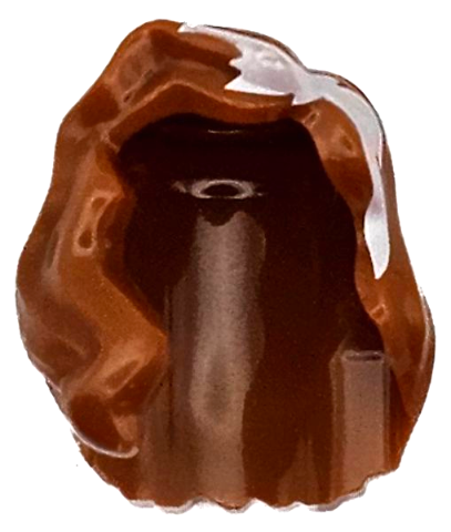 Minifigure, Hair Female Mid-Length with Part over Right Shoulder with White Highlights Pattern