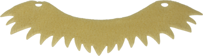Cloth Fur with 2 Holes, Jagged Edge - Soft Fabric with Fuzzy Side