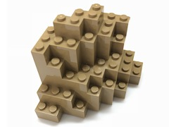 Part #23996 Lego Dark Bluish Gray Rock Panel 8x8x6 Medium Symmetric MURP 