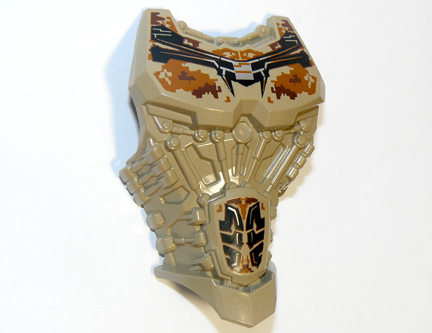 Large Figure Torso with Bionicle Brown and Black Pattern