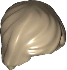 Minifigure, Hair Mid-Length Swept Right with Side Part