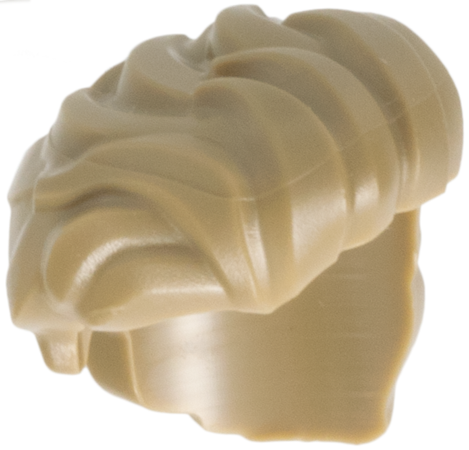 Minifigure, Hair Male, Swept Right, Missing Left Side