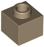 Brick, Modified 1 x 1 x 2/3 with Open Stud
