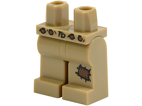 Hips and Legs with Reddish Brown Buttons on Waist and Patch on Left Leg Pattern