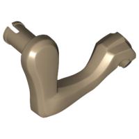 Dinosaur Leg Small (Front) Raptor Right with Black Claws Pattern