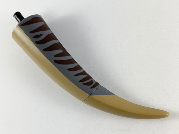 Dinosaur Tail Tyrannosaurus rex / Brachiosaurus with Black Rotation Joint Pin and Dark Bluish Gray Top with Dark Brown Stripes Pattern