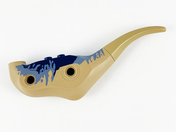 Dinosaur Body Raptor with Dark Blue Top and Sand Blue Markings Pattern