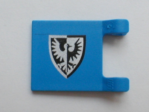 Flag 2 x 2 Square with Black Falcon Shield Bottom Pointed Pattern (Reissue)