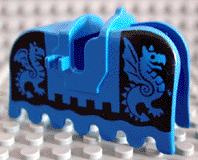 Lego® Ritter Pferdedecke Satteldecke Horse Barding 2490px2 Black Dragon blau