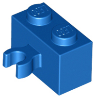 x1 Lego 30237b Brick 1 x 2 with Vertical Clip 95820 Open /'O/' clip
