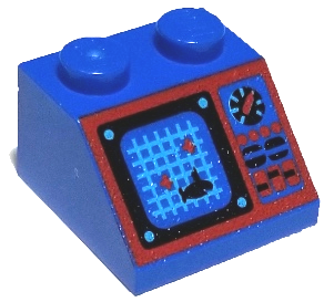 Slope 45 2 x 2 with Aquazone Pattern